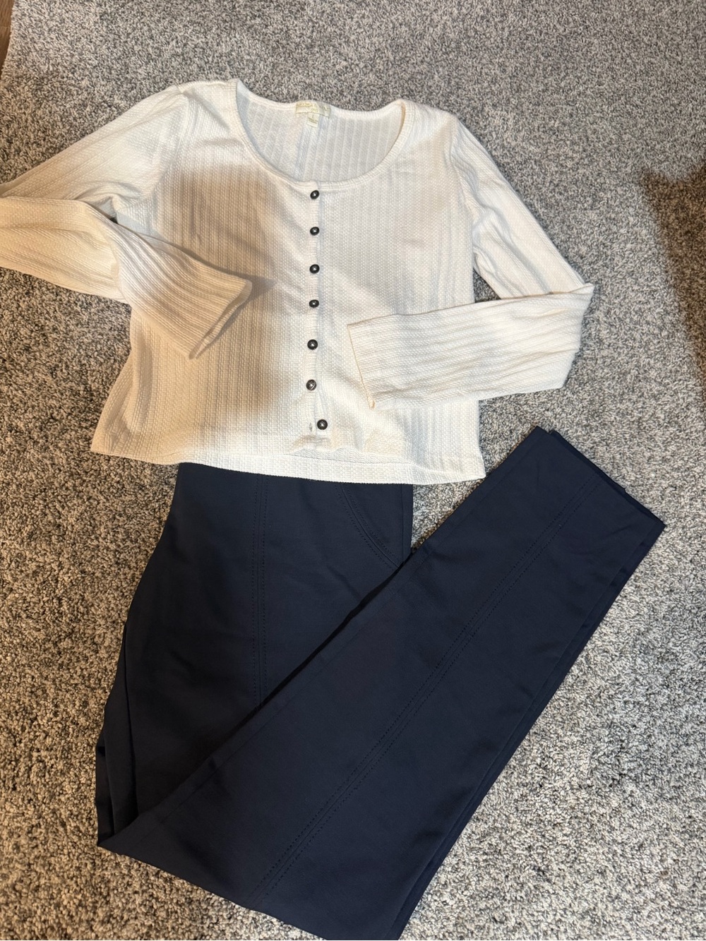 Thalian Navy Stretch Dress Pants set